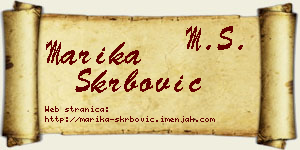Marika Škrbović vizit kartica